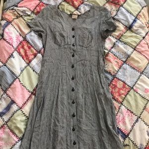 Checker Button-Down Dress